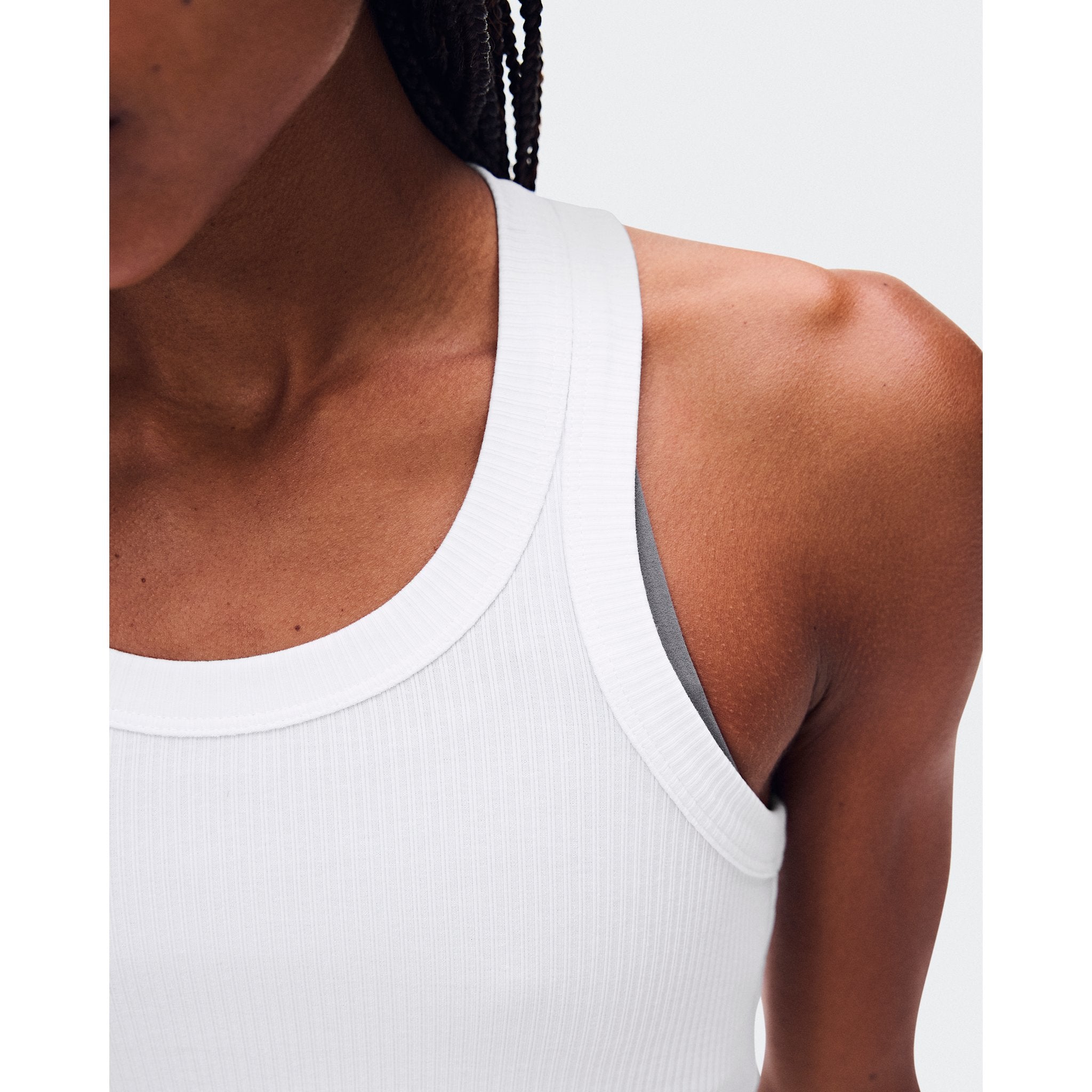 On All-Day Ribbed Tank White