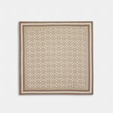 Coach Signature Print Silk Square Scarf Bone