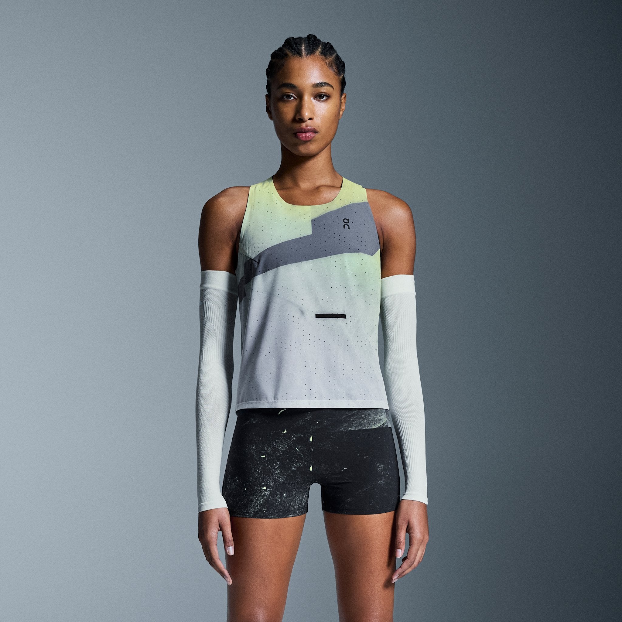 On Race Singlet Limelight | Glacier