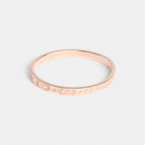 Coach Signature Pavé Hinged Bangle Rose Gold