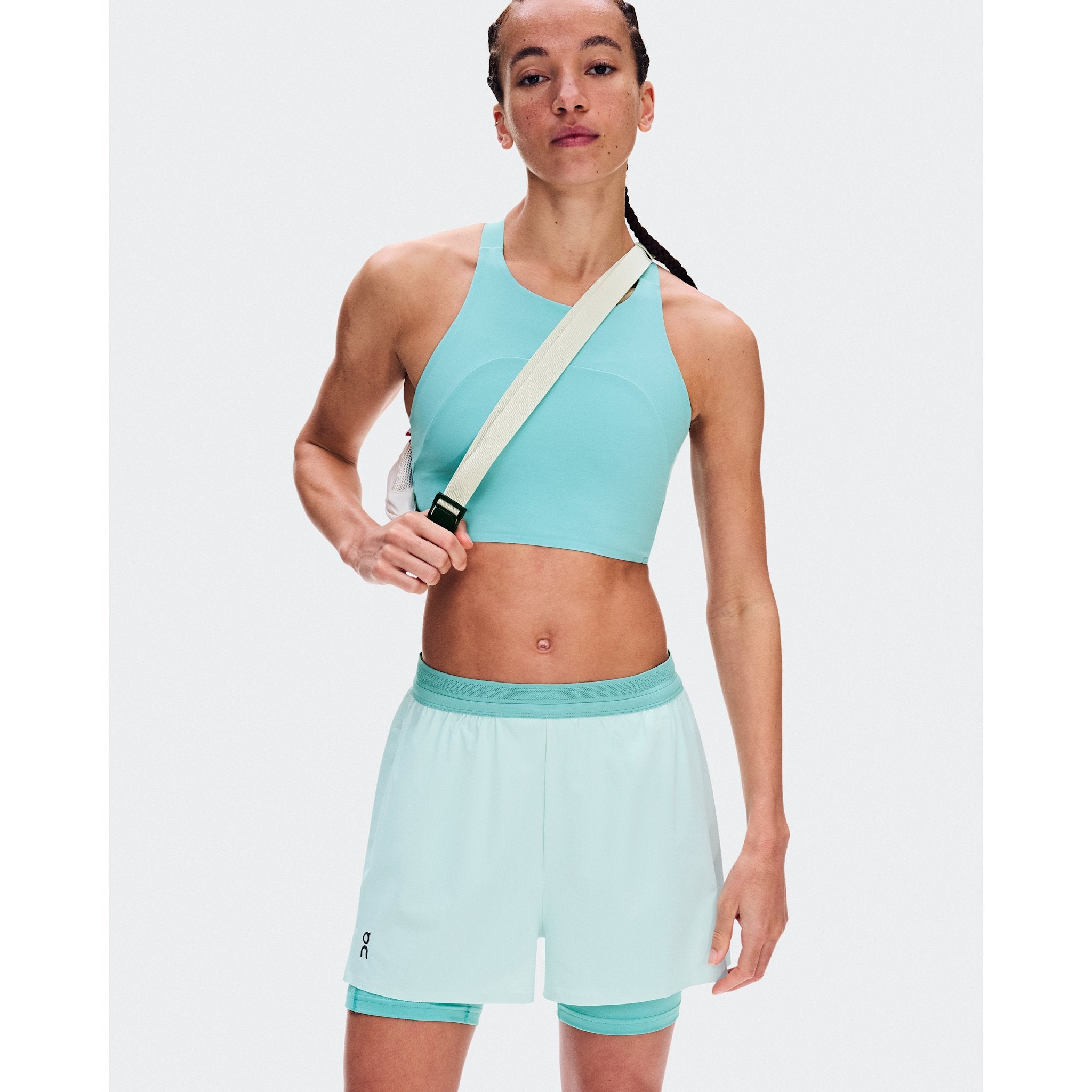 On 3" Performance 2/1 Shorts Flurry | Aquamarine