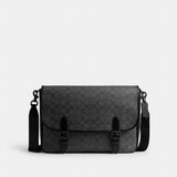 Coach Hitch Messenger Bag In Signature Canvas Charcoal