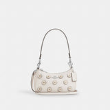 Coach Teri Mini Crossbody Bag With Floral Applique Silver Chalk