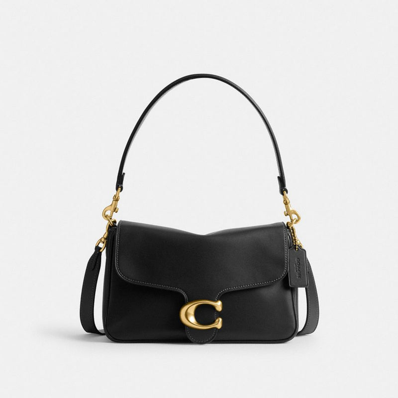 Coach Soft Tabby Shoulder Bag Brass Black