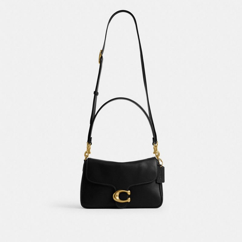 Coach Soft Tabby Shoulder Bag Brass Black