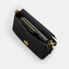 Coach Soft Tabby Shoulder Bag Brass Black