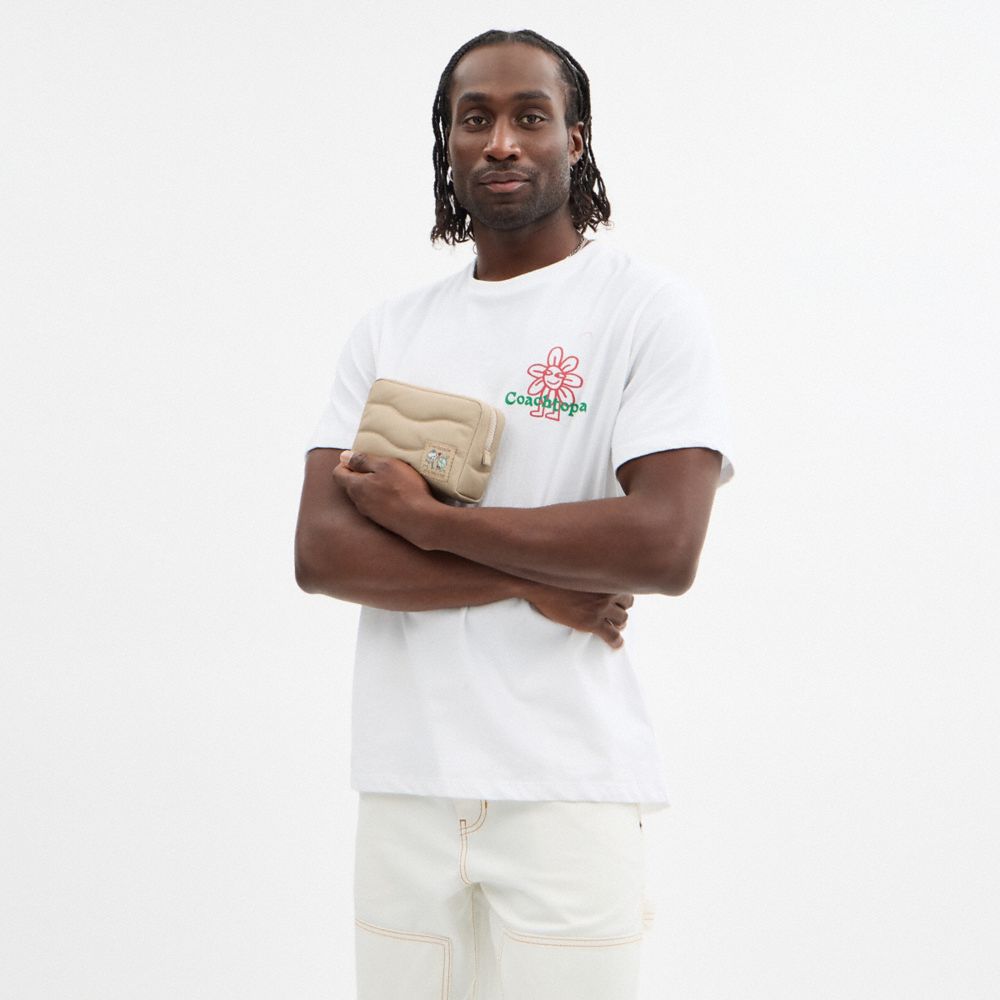 Coach Coachtopia Loop Pouch In Recycled Polyester Chino