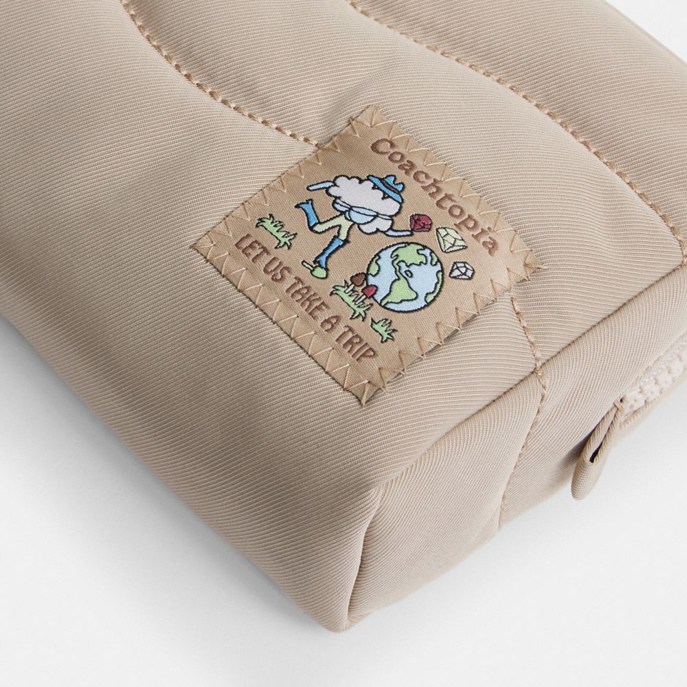 Coach Coachtopia Loop Pouch In Recycled Polyester Chino