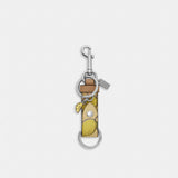 Coach Trigger Snap Bag Charm With Lemon Print Silver Garden Glade Multi