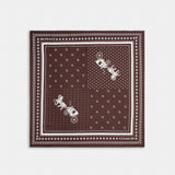Coach Horse And Carriage Dot Print Silk Bandana Maple