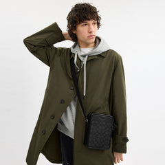 Coach Sullivan Crossbody Bag In Signature Canvas Gunmetal Charcoal Black