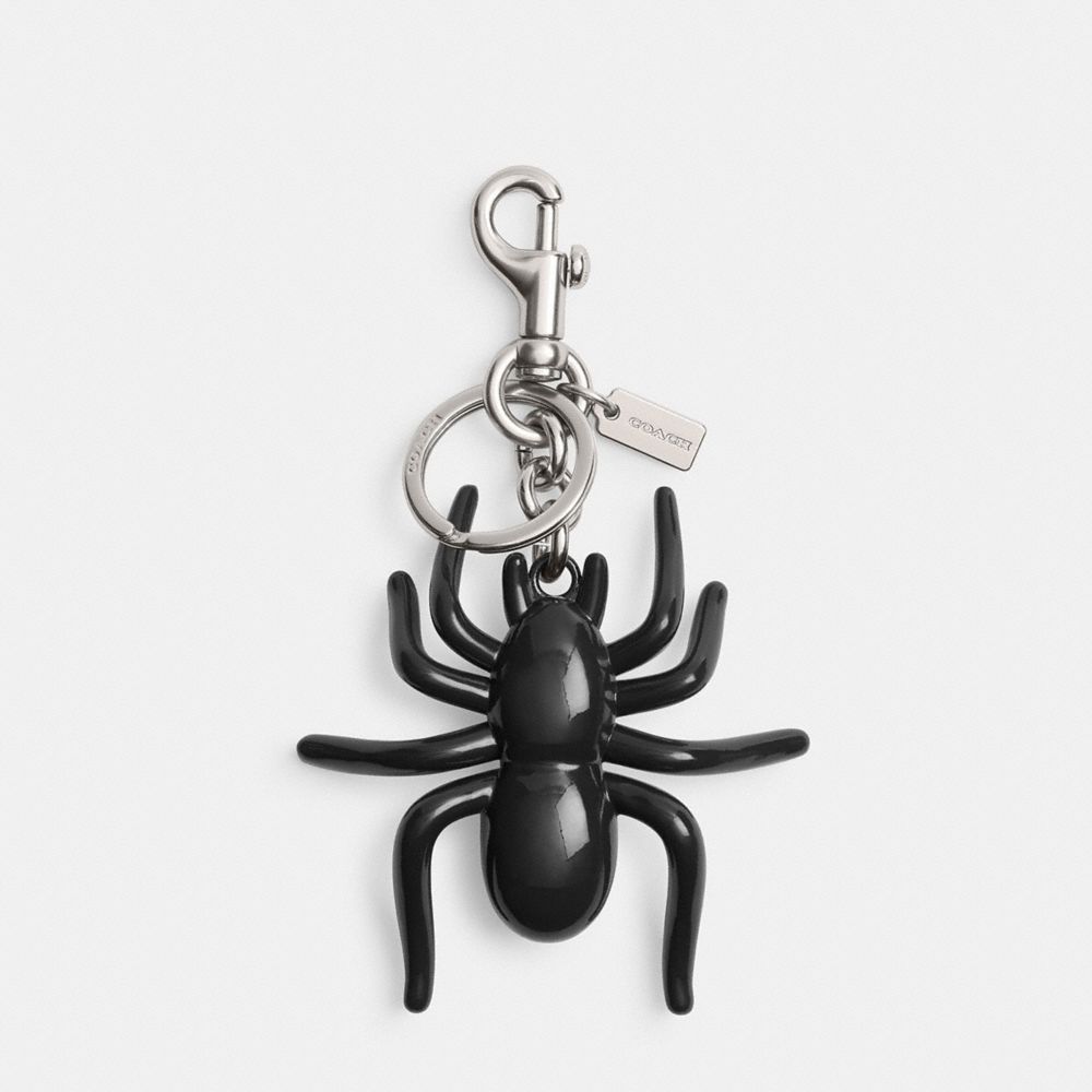 Coach Spider Bag Charm Silver Black