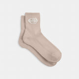 Coach Soho Quarter Crew Socks Grey Birch