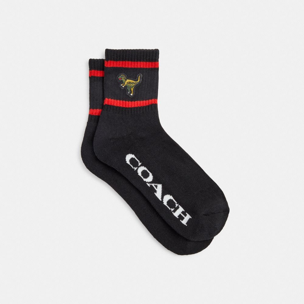 Coach Rexy Quarter Crew Socks Black