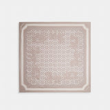 Coach Signature Horse And Carriage Print Silk Square Scarf Grey Birch
