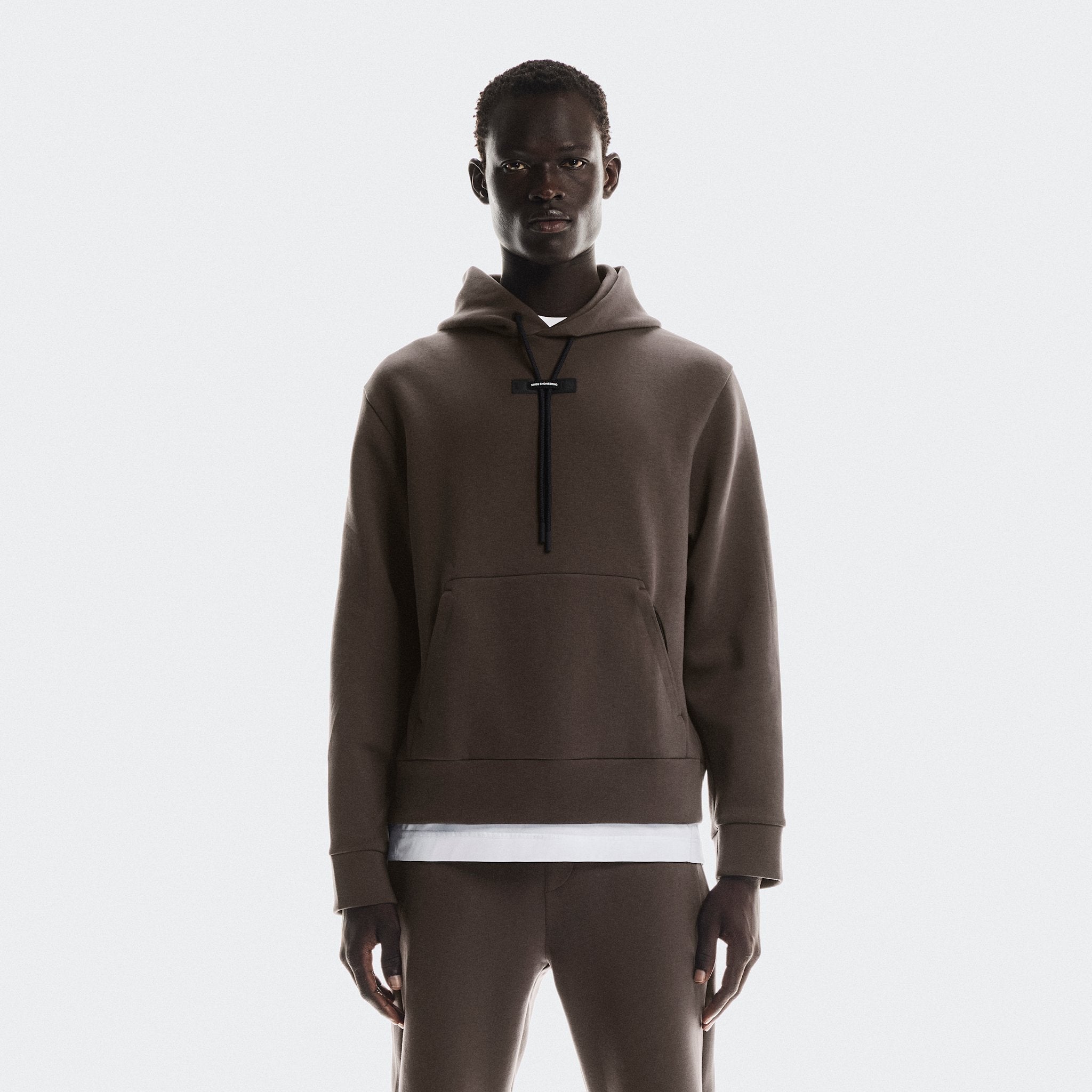 On Focus Tech Hoodie Pebble
