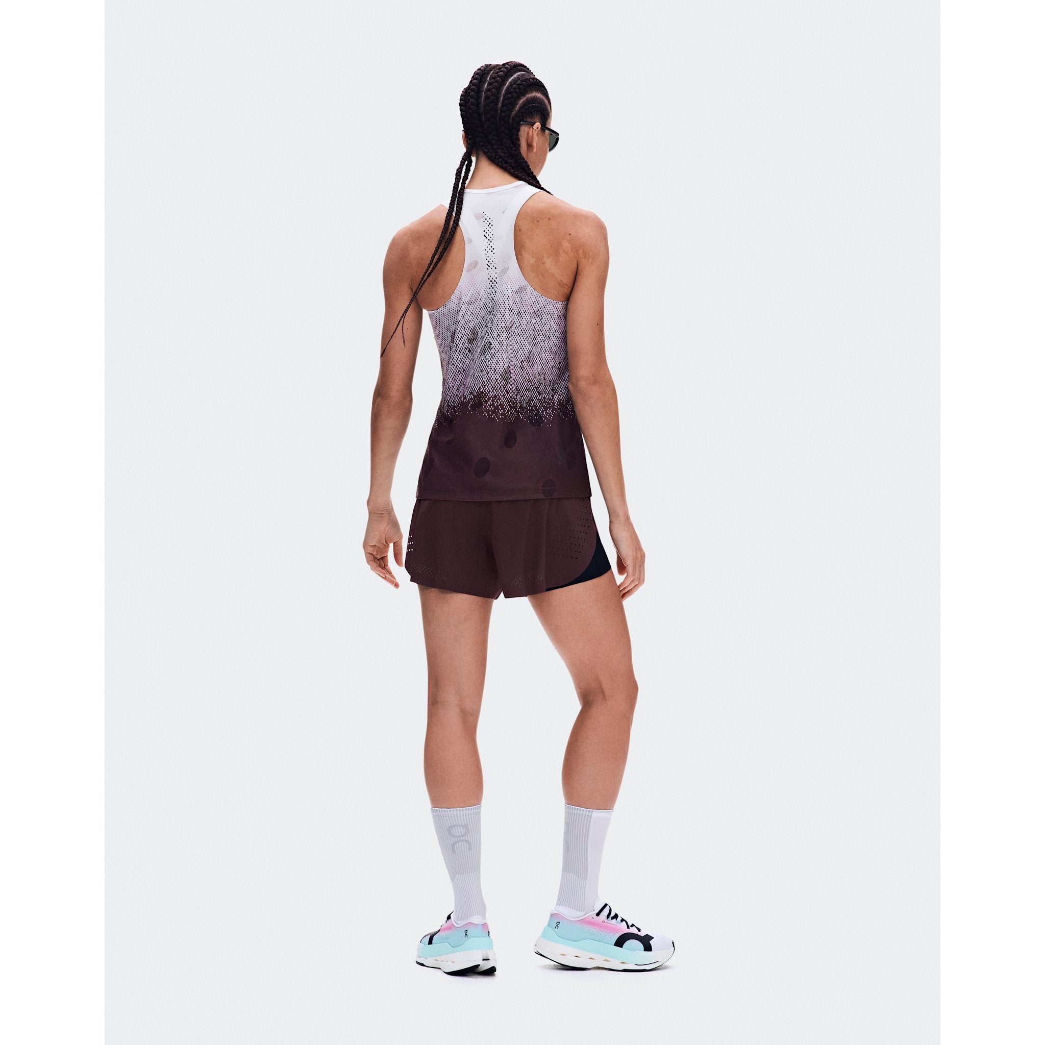 On Zero Tank Breathe Foxglove | White