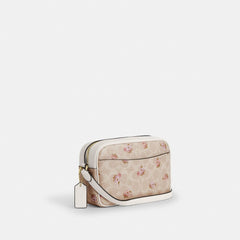 Coach Mini Jamie Camera Bag In Signature Canvas With Floral Print Gold Sand Multi