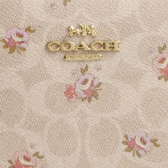 Coach Mini Jamie Camera Bag In Signature Canvas With Floral Print Gold Sand Multi