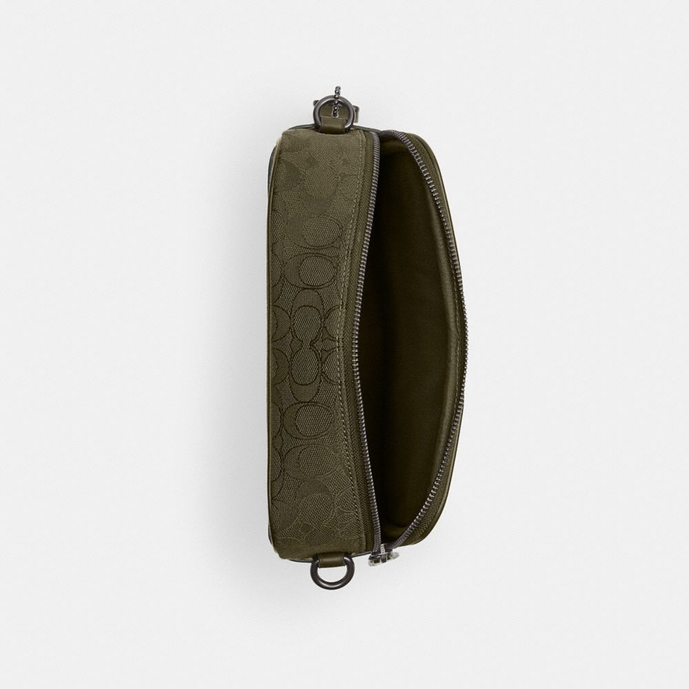 Coach Theo Camera Bag In Signature Jacquard Olive Drab