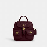 Coach Hadley Backpack Gold Dark Wine