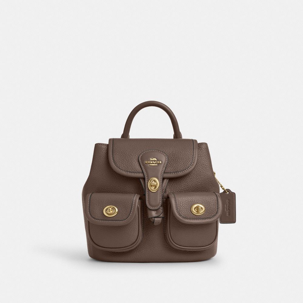 Coach Hadley Backpack Gold Dark Stone