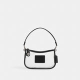 Coach Stadium Swinger Bag Silver Black