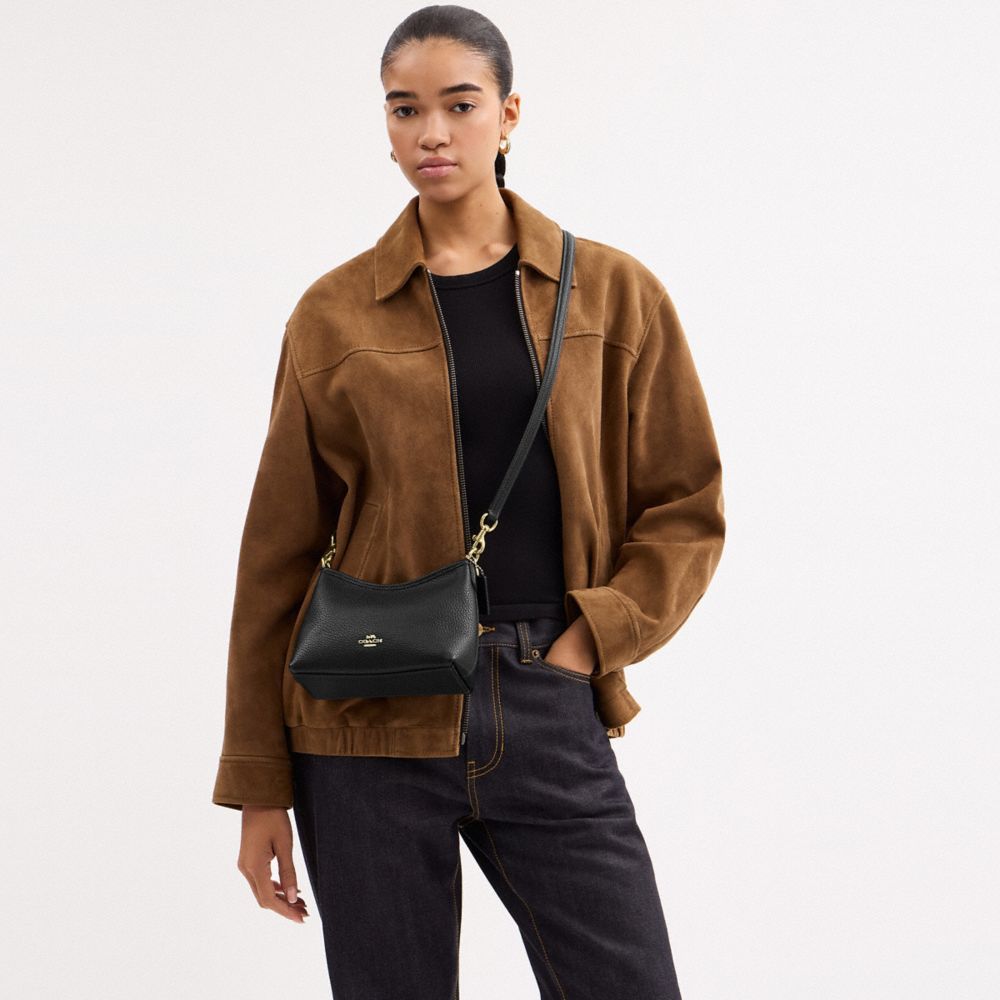 Coach Laurel Small Shoulder Bag Gold Black