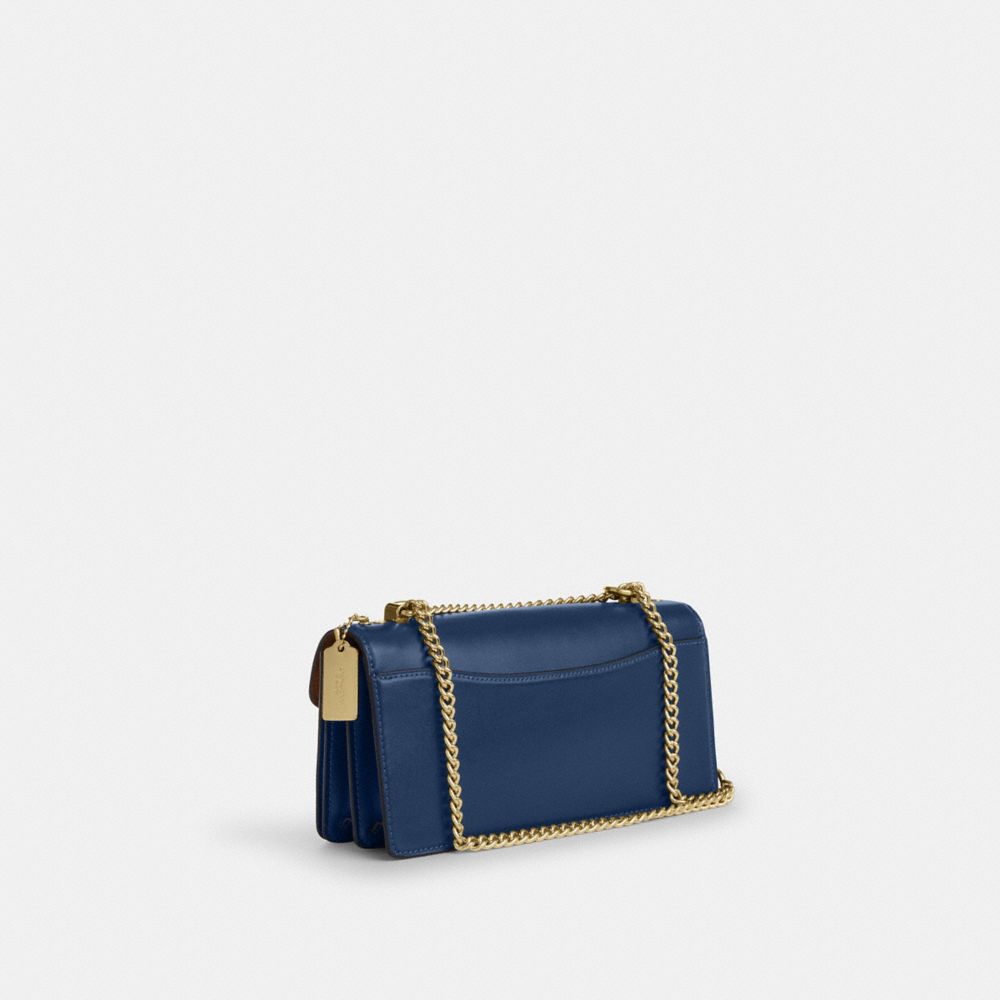 Coach Klare Envelope Crossbody Bag Gold Deep Blue