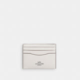 Coach Slim Id Card Case Silver Chalk