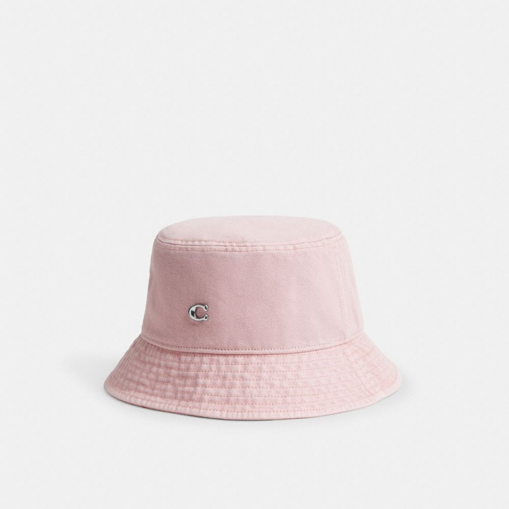 Coach Quilted Denim Bucket Hat Pink