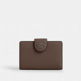 Coach Medium Corner Zip Wallet Gunmetal Dark Stone