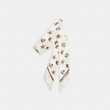 Coach Mini Seashell Print Silk Skinny Scarf Taupe