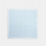 Coach Jumbo Signature Silk Square Scarf Light Blue
