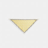 Coach Evelyn Floral Print Silk Triangle Scarf Yellow Chalk