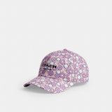 Coach Floral Print Baseball Hat Purple