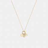 Coach Coin Pendant Necklace Gold