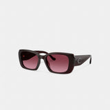 Coach Maxi Sculpted C Oversized Rectangle Sunglasses Merlot