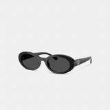 Coach Narrow Oval Sunglasses Black