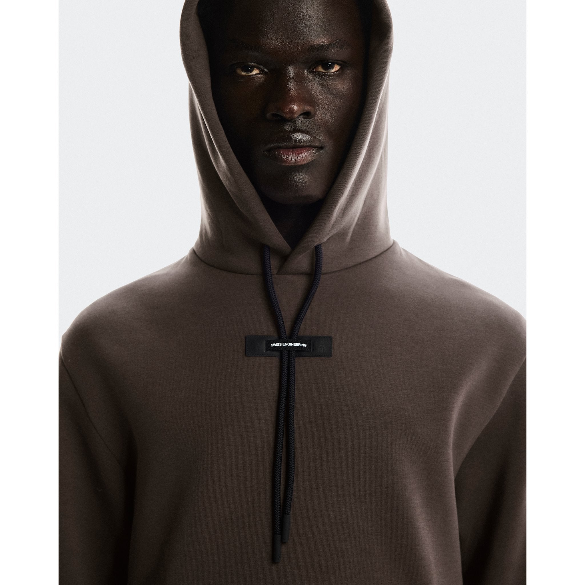 On Focus Tech Hoodie Pebble