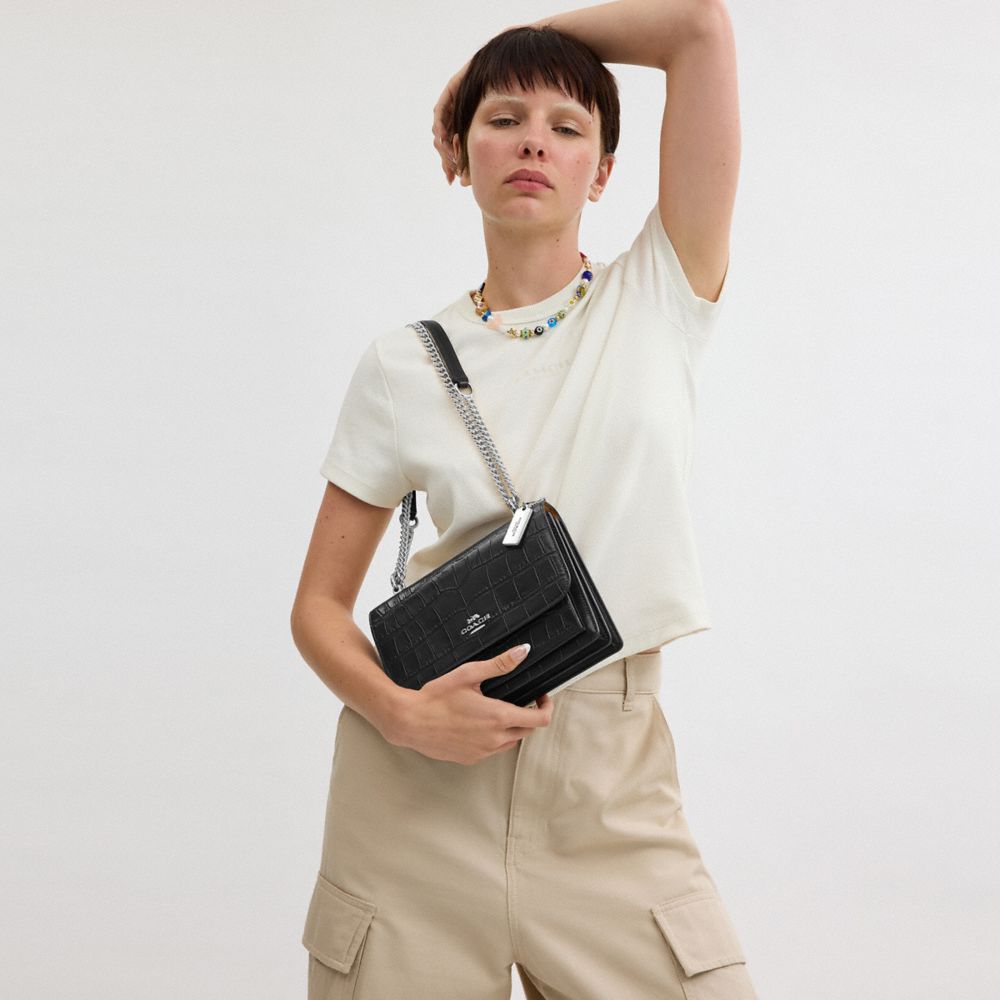 Coach Klare Crossbody Bag Silver Black