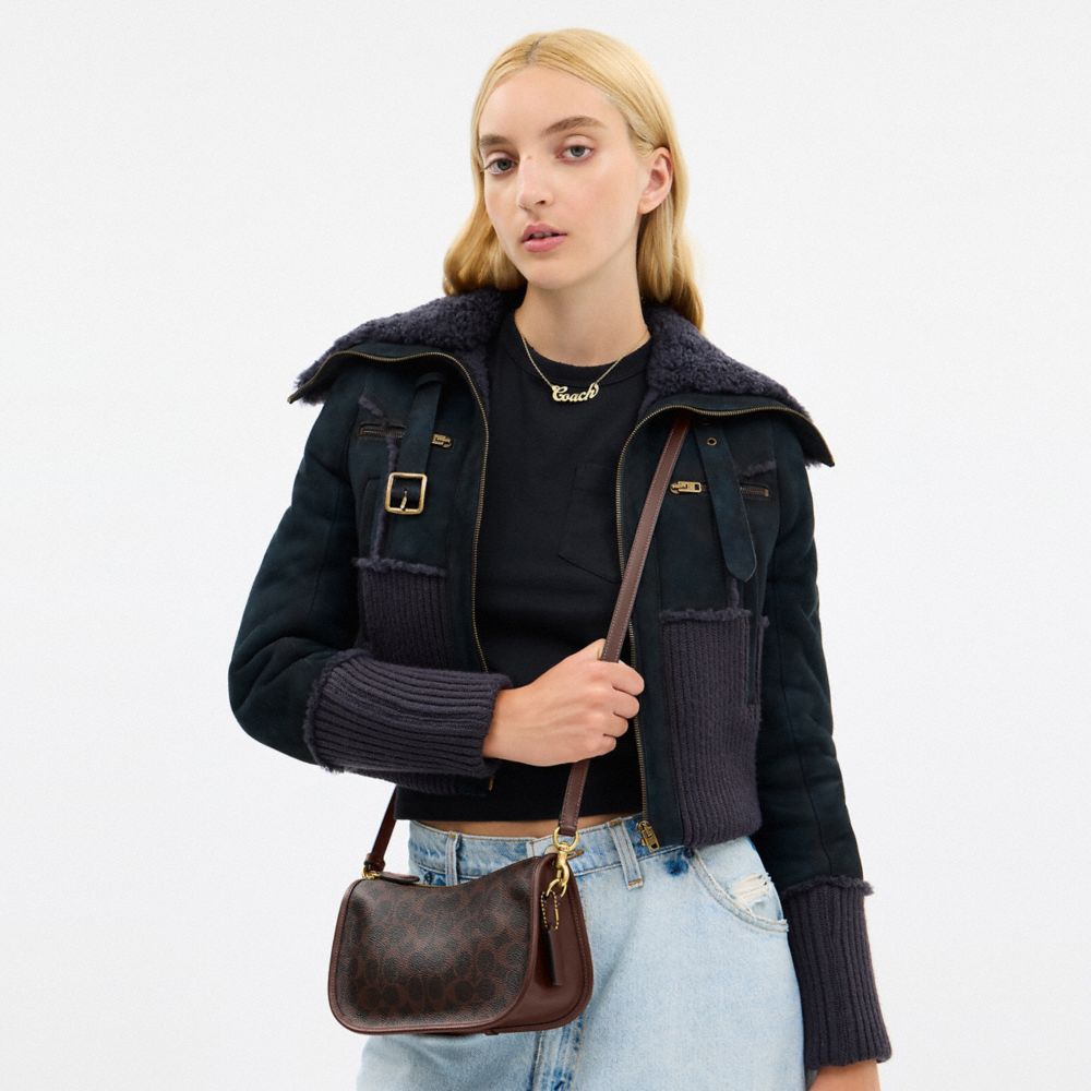 Coach Waverly Bag In Signature Canvas Brass Maple