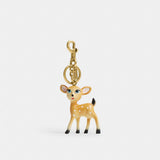 Coach Deer Bag Charm Brass Tan