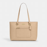 Coach Station Tote Bag In Signature Leather Gold Oat
