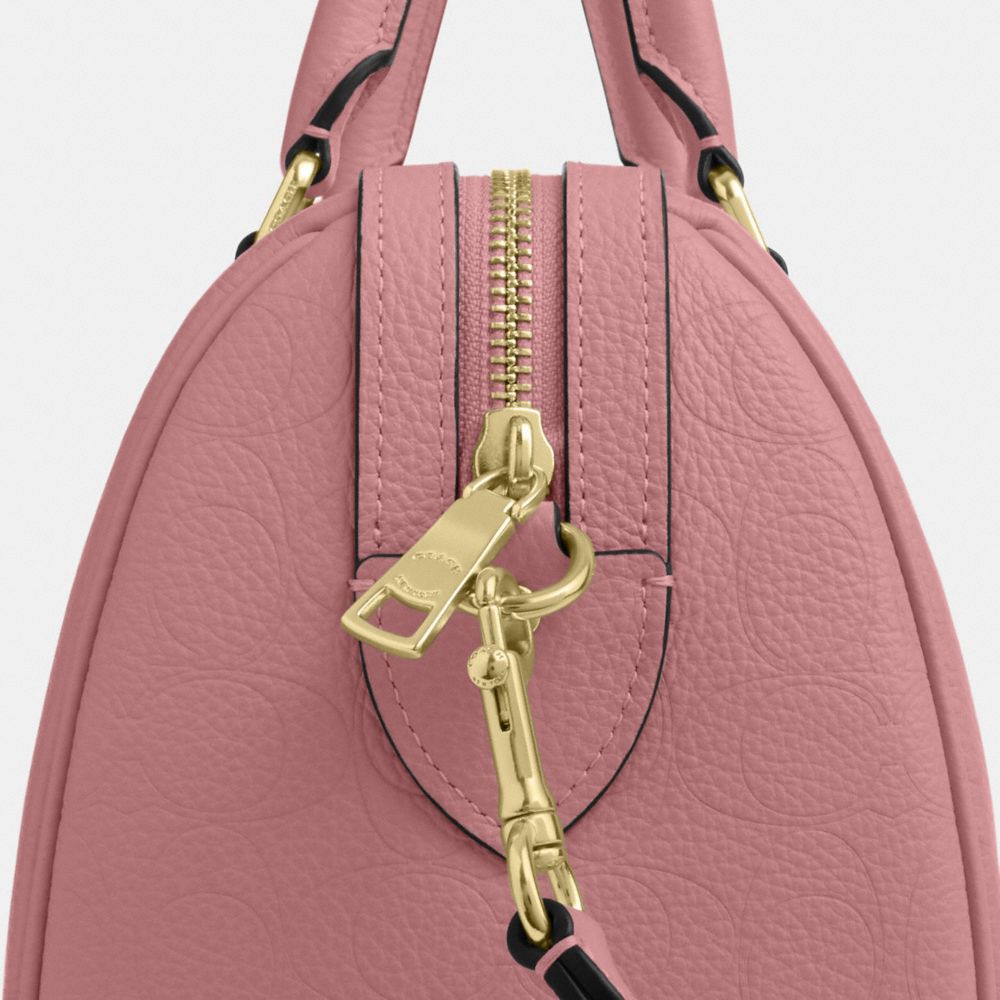 Coach Rowan Satchel Bag In Signature Leather Gold