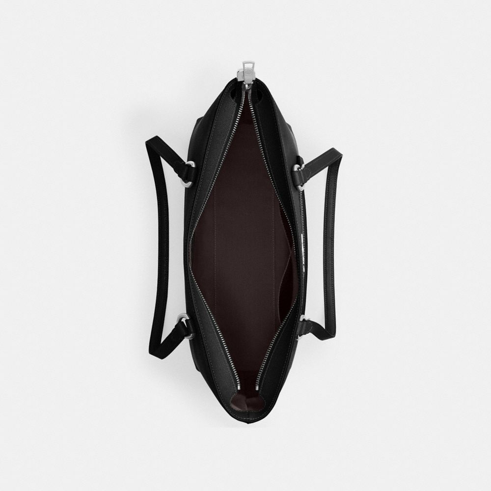 Coach Station Tote Bag Silver Black