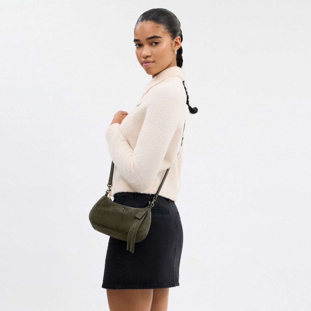 Coach Teri Mini Crossbody Bag Gunmetal Army Green