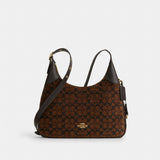 Coach Ella Shoulder Bag In Signature Chenille Gold Truffle