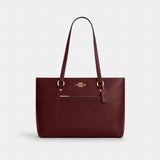Coach Station Tote Bag Gold Maroon
