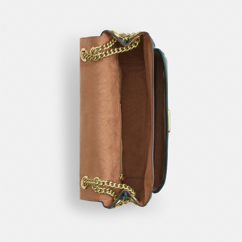 Coach Elodie Crossbody Bag Gold Dark Teal